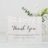 パーソナライズされた素朴な木の感謝 サンキューカード (スタンド正面)