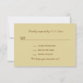 パーソナライズされた素朴な木製カントリー秋の返信 ウェディング 招待状 (裏面)