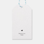 パーソナライズされた素朴な現代の黒、葬儀記念碑 ギフトタグ (裏面)