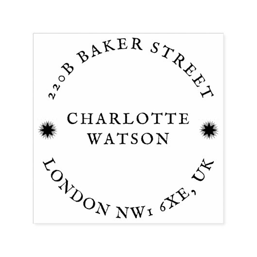 パーソナライズされた素朴アンティークヴィンテージ型 セルフインキングスタンプ (デザイン)