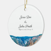 パーソナライズされた素朴ウォーターフォールオーナメント セラミックオーナメント (左)