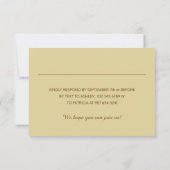 パーソナライズされた素朴ウッドカントリー秋RSVP結婚の 出欠カード (裏面)