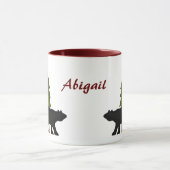 パーソナライズされた素朴カントリーベアーマウンテン マグカップ (中央)