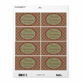 パーソナライズされた素朴クリスマス ラベル (フルシート)