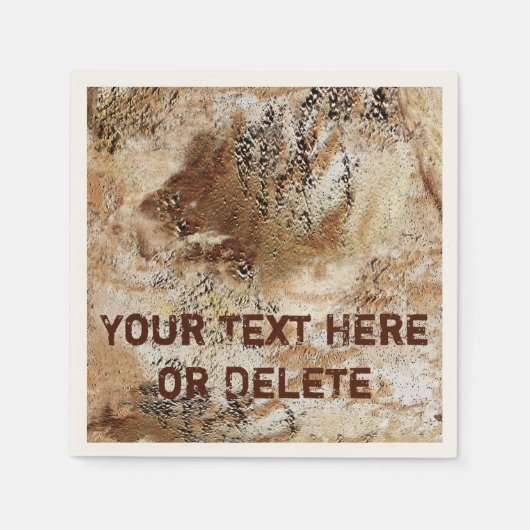 パーソナライズされた素朴クール紙 スタンダードカクテルナプキン (正面)