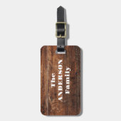 パーソナライズされた素朴デザイン ラゲッジタグ (正面縦)