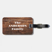 パーソナライズされた素朴デザイン ラゲッジタグ (裏面横)
