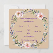 「パーソナライズされた素朴フローラ結婚式招待状 招待状 (正面)