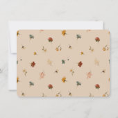 パーソナライズされた素朴フローラ ノートカード (裏面)