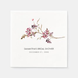 パーソナライズされた素朴ブライダルシャワー スタンダードカクテルナプキン