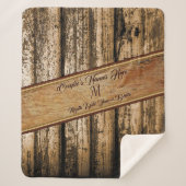 パーソナライズされた素朴ブランケット シェルパブランケット (正面)