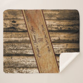 パーソナライズされた素朴ブランケット シェルパブランケット (正面(横))