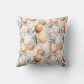 パーソナライズされた素朴ベージュイースターウサギ クッション (裏面)