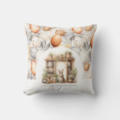 パーソナライズされた素朴ベージュイースターウサギ クッション (正面)