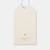 パーソナライズされた素朴モダン金ゴールド ギフトタグ (裏面)