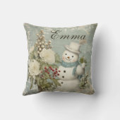 パーソナライズされた素朴ヴィンテージ クッション (裏面)