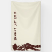 パーソナライズされた素朴女性のカーボーイウエスタンパーティーバナー 横断幕 (縦)