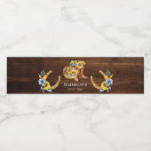 パーソナライズされた素朴女性のカーボーイブートフローラ ペットボトルラベル (シングルラベル)