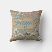 パーソナライズされた素朴家族は クッション (裏面)