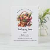 パーソナライズされた素朴感謝祭招待状 招待状 (スタンド正面)