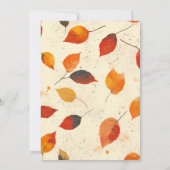 パーソナライズされた素朴感謝祭招待状 招待状 (裏面)