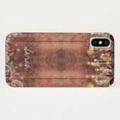 パーソナライズされた素朴木とライト Case-Mate iPhoneケース (裏面(横))