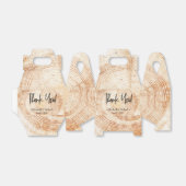 パーソナライズされた素朴木目ありがとう結婚さん フェイバーボックス (折り畳みなし)