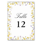 パーソナライズされた素朴水の色フローラ結婚 テーブルナンバー (正面)