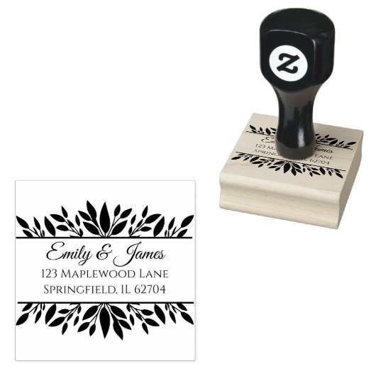 パーソナライズされた素朴秋の結婚式ウッドアートスタンプ ラバースタンプ (押印)