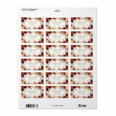 パーソナライズされた素朴秋の結婚式差出人住所 ラベル (フルシート)