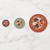 パーソナライズされた素朴秋の結婚式表紙吹雪 コンフェッティ (正面)