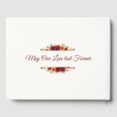 パーソナライズされた素朴秋の結婚式 ゲストブック (裏面)