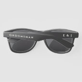 パーソナライズされた素朴秋の結婚式 サングラス (裏面)