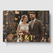 パーソナライズされた素朴秋フォイル写真付きゲストブック ゲストブック (正面)