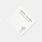 パーソナライズされた素朴結婚のメイスン・ジャー スタンダードカクテルナプキン (角)