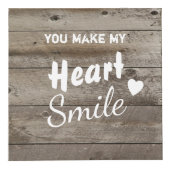 パーソナライズされた素朴茶色の木の写真 フォトキューブ (右)