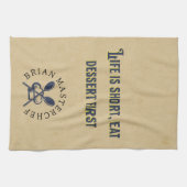 パーソナライズされた素朴農家のシェフおもしろい キッチンタオル (横)