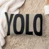 パーソナライズされた素朴Yolo You Only Live ランバークッション (ブランケット)