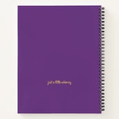 パーソナライズされた紫の妖精の書き込みと描き込みノートブック ノートブック (裏面)