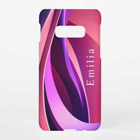 パーソナライズされた紫の携帯ケース SAMSUNG GALAXYケース (裏面)