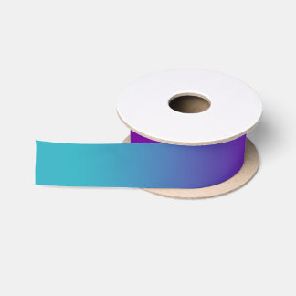 パーソナライズされた紫ターコイズのウェディング サテンリボン