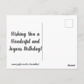 パーソナライズされた紫 黄 青 スパークル蝶 ポストカード (裏面)