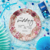 パーソナライズされた結婚かぼちゃ秋 ペーパープレート (パーティー)