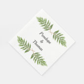 パーソナライズされた結婚かシャワーのナプキン スタンダードランチョンナプキン (角)