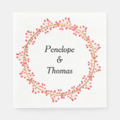 パーソナライズされた結婚かシャワーのナプキン スタンダードランチョンナプキン (正面)