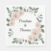 パーソナライズされた結婚かシャワーのナプキン スタンダードランチョンナプキン (正面)