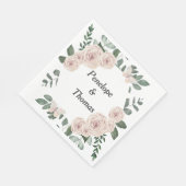 パーソナライズされた結婚かシャワーのナプキン スタンダードランチョンナプキン (角)