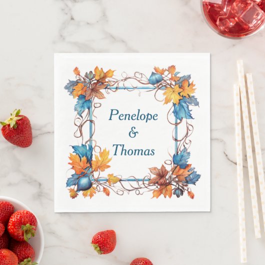 パーソナライズされた結婚かシャワーのナプキン スタンダードランチョンナプキン (インサイチュ)