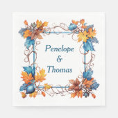パーソナライズされた結婚かシャワーのナプキン スタンダードランチョンナプキン (正面)