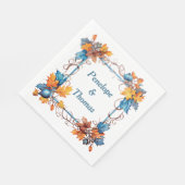 パーソナライズされた結婚かシャワーのナプキン スタンダードランチョンナプキン (角)